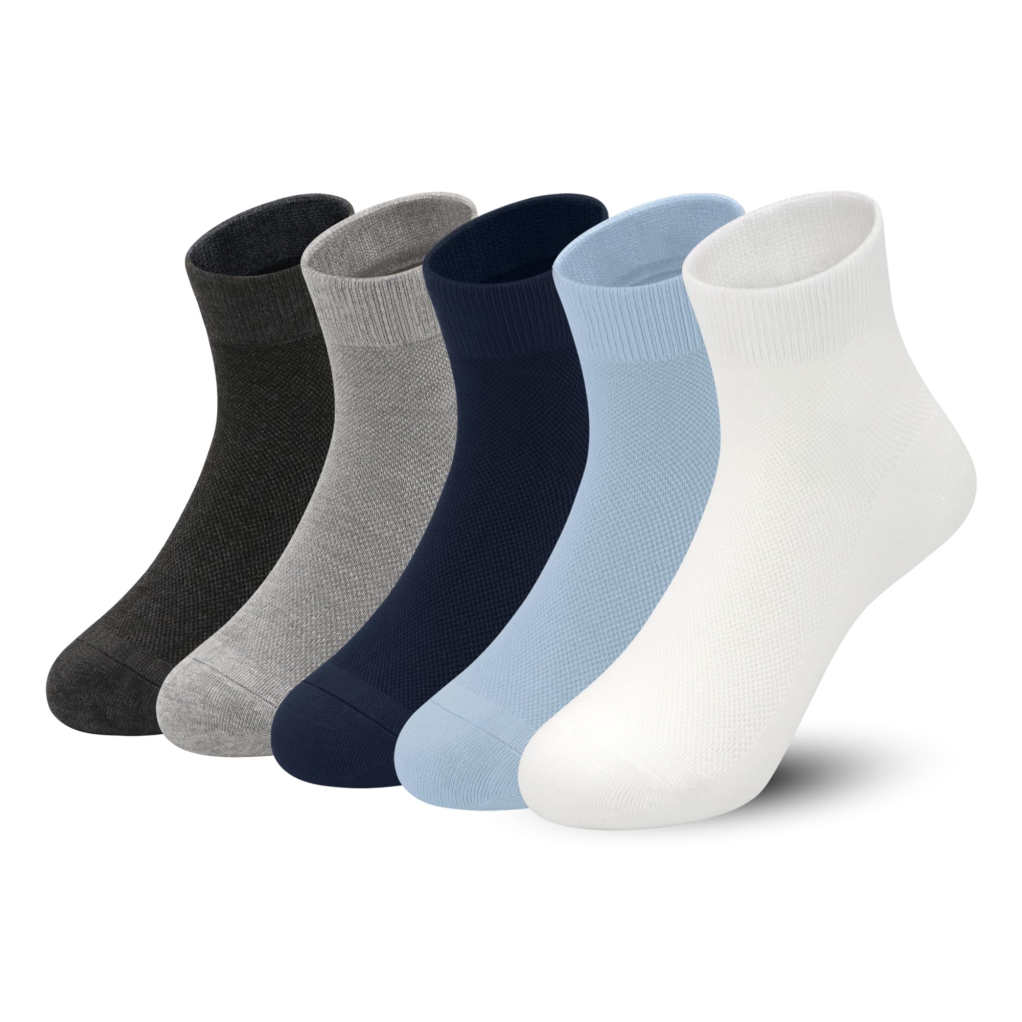 SERISIMPLE Kids Viscose Bamboo Above Ankle Socks Breathable Thin Summer Crew Comfortable Mesh Girls Boys Socks 5 Paris (US Alpha Medium Regular Assorted2)